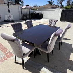 PAMPA Dining Table with 6 Chairs