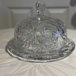Vintage Brilliant Cut 1930S Lead Crystal Large Cheese/cake Dome Cloche
