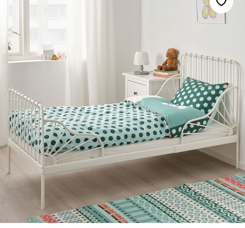 Ikea Kids Metal Bed With Mattress