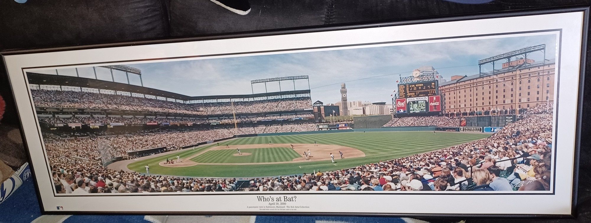 Baltimore Orioles Panoramic Framed Print 39x13" RIPKEN Batting