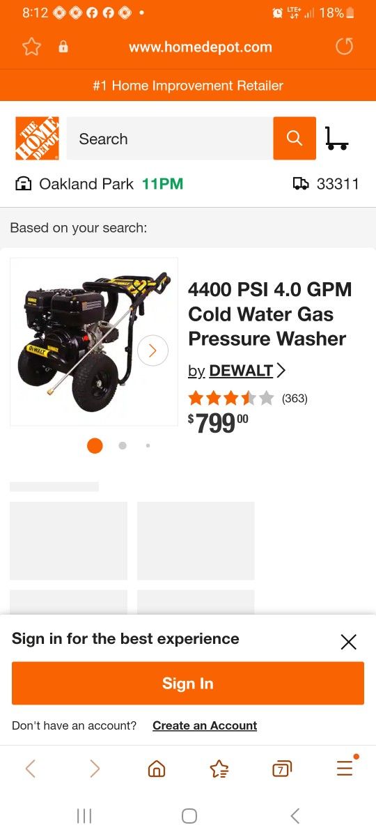 Dewalt 4400 Psi