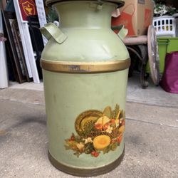 Antique Milk Can Large Size Solid Iron Cast 