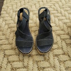 Blue Wedges. 37 USA Size