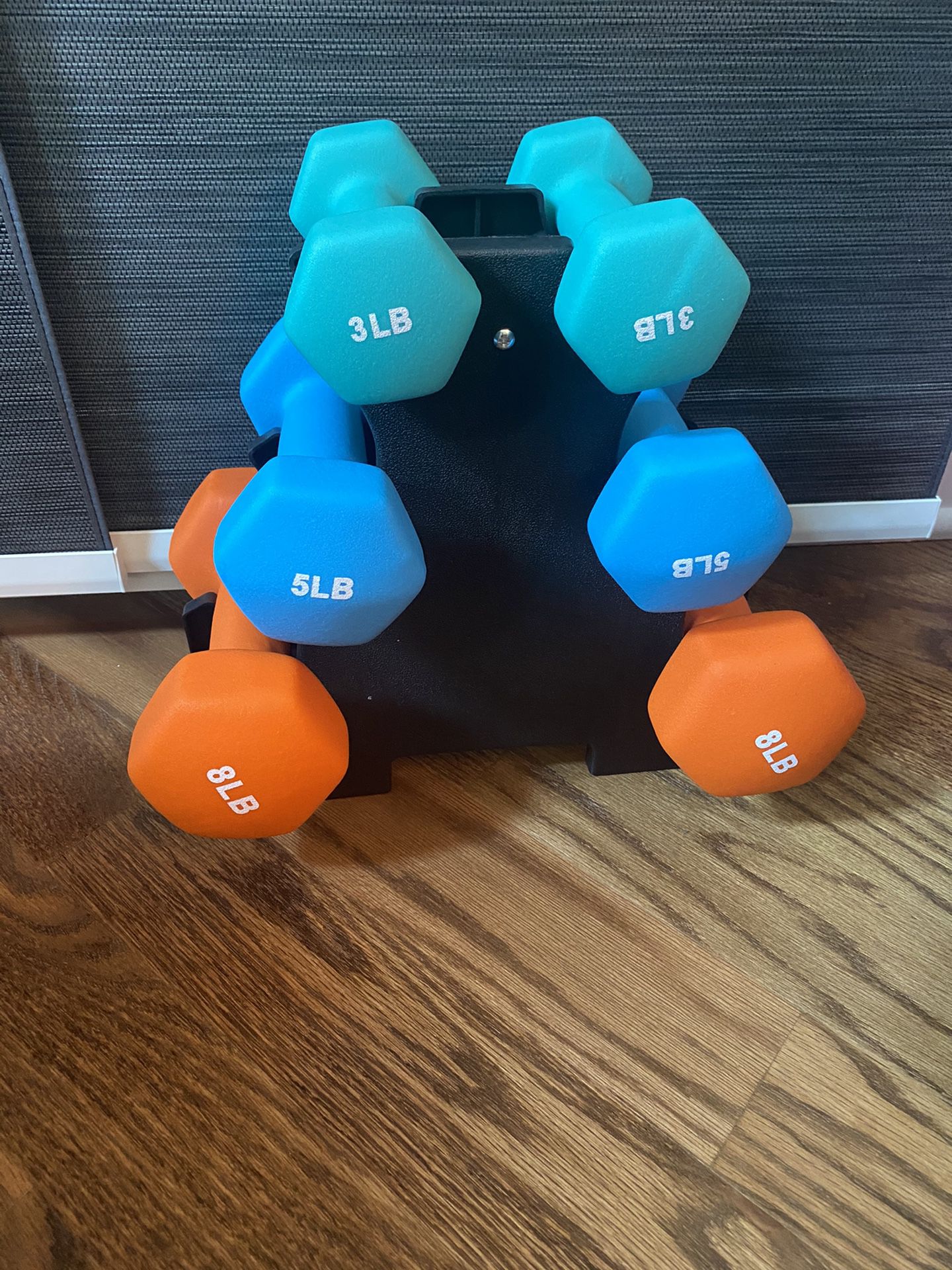Brand new dumbbell set and stand