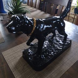 Antique Hunting Dog Statue 
