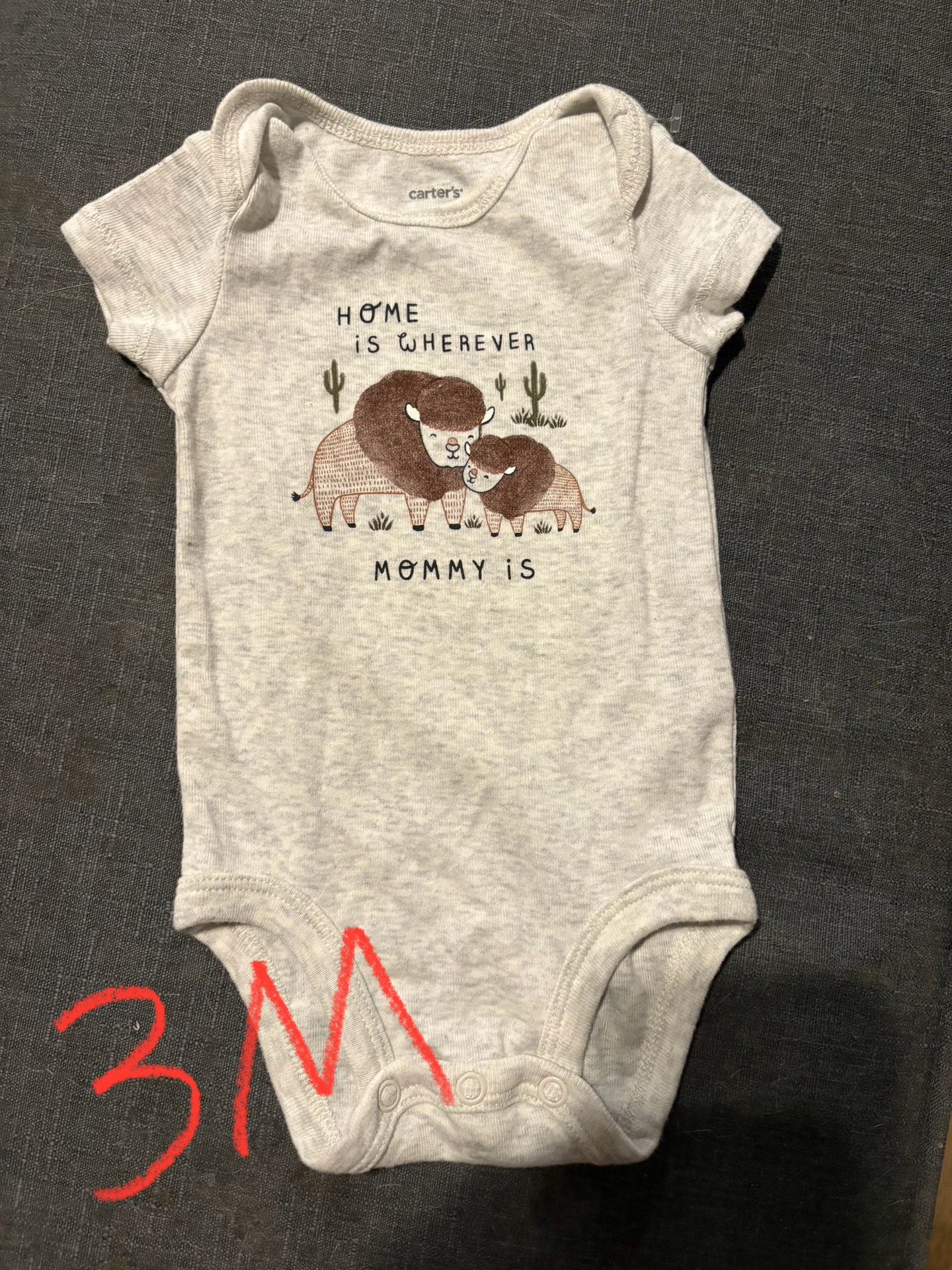 Carter's Gray Baby One Piece Size 3M