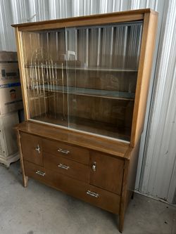 Vintage 1956 Drexel 2-piece China Cabinet