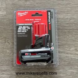 Milwaukee M12 High Output 5.0 Battery 