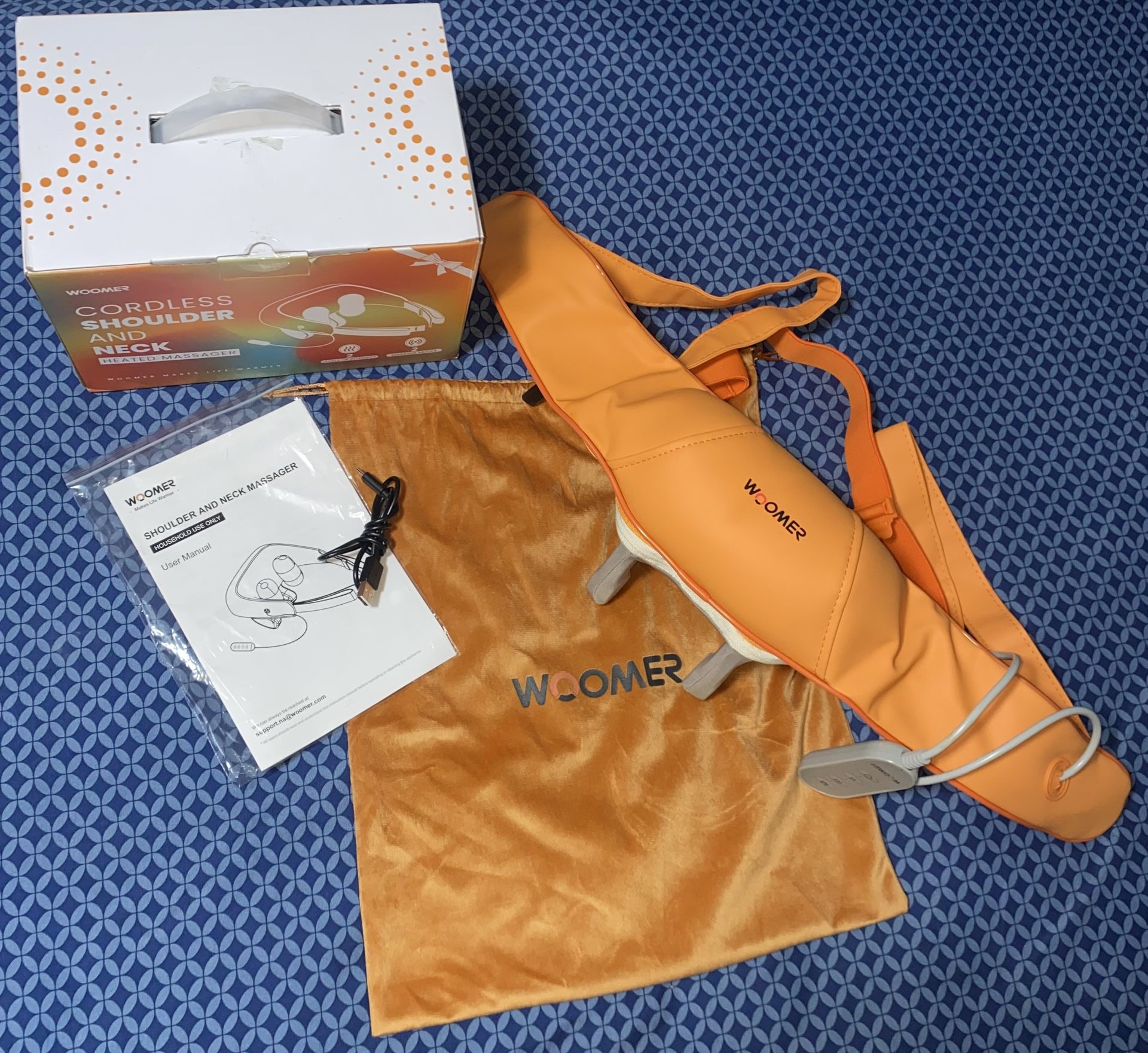 Woomer Cordless Heated Neck&Shoulder Massager-Deep Tissue-New! FAST SALE 🚚