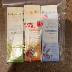 New Pack Of 3 Natural Diffuser For Sleep, Lung Cleanse And Natural Energy 