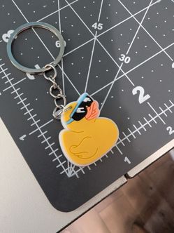 Rubber duck keychain