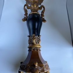 Vintage Ok Lighting Candle Holder With Candle, 14”