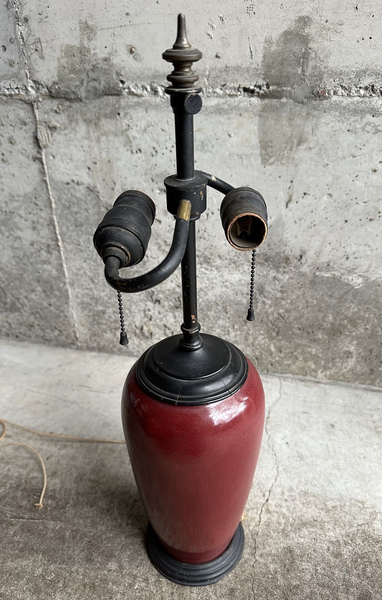 Ceramic arts & crafts lamp 1920s possibly by Paul Revere Pottery