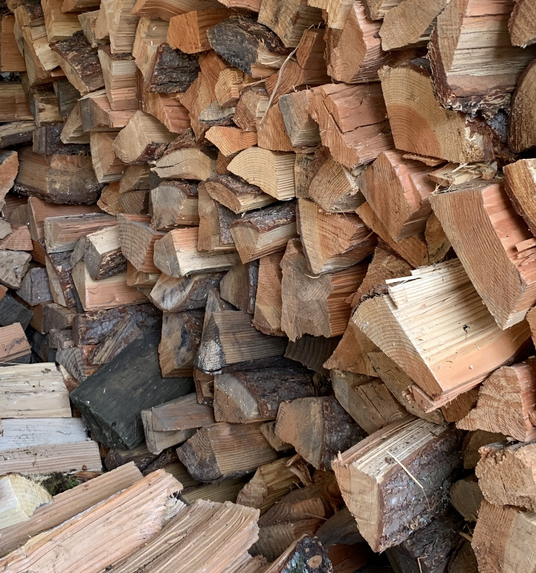 Dry Firewood Fir Maple Alder Cherry Quarter Half Cords
