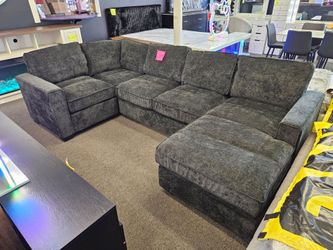 Brand New Sectional 4 Pcs Chenille Fabric $599