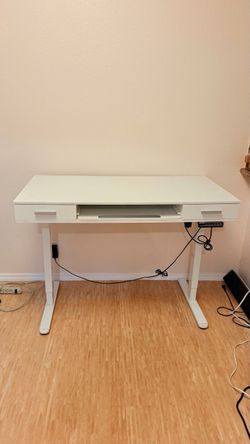 SHW 48” Electric Standing Desk w/ Drawers & Keyboard Tray – Excellent Condition!
