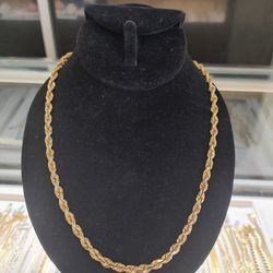 10k solid gold rope necklace 53 grams 24 Long layaway available 10% dwon if you interested please make sure you ask for Maribel thank you