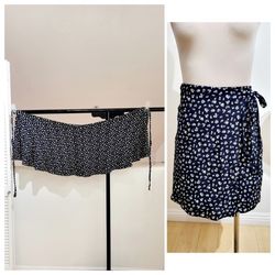 Floral Wrap Skirt - Fit Variety Of Sizes