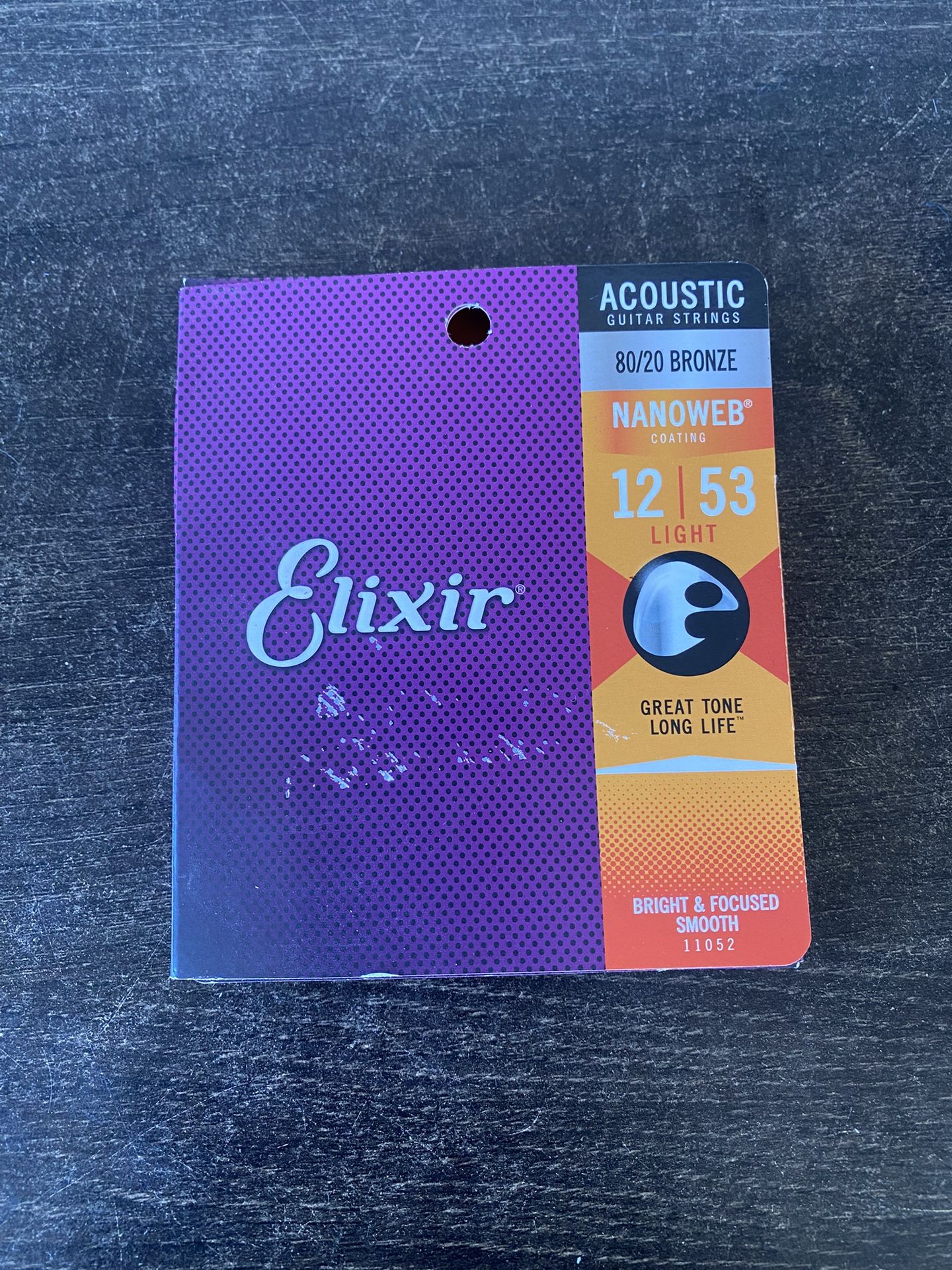 Elixir Strings, Acoustic Guitar Strings, Phosphor Bronze with NANOWEB Coating, L