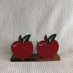 Apple Napkin Plate Plant Card Mail Letter Holder Handmade $10 Each