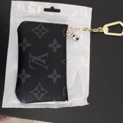Brand New Really Cute Black Keychain Coin Purse / Wallet 