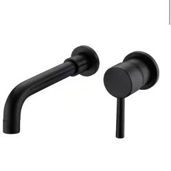 PROOX (Brand Rating: 4.2/5) Single-Handle Wall Mount Bathroom Faucet in Matte Black @E4-466