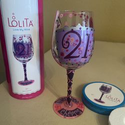 “21” Party Wine Glass 