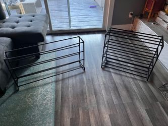 Two shoe racks