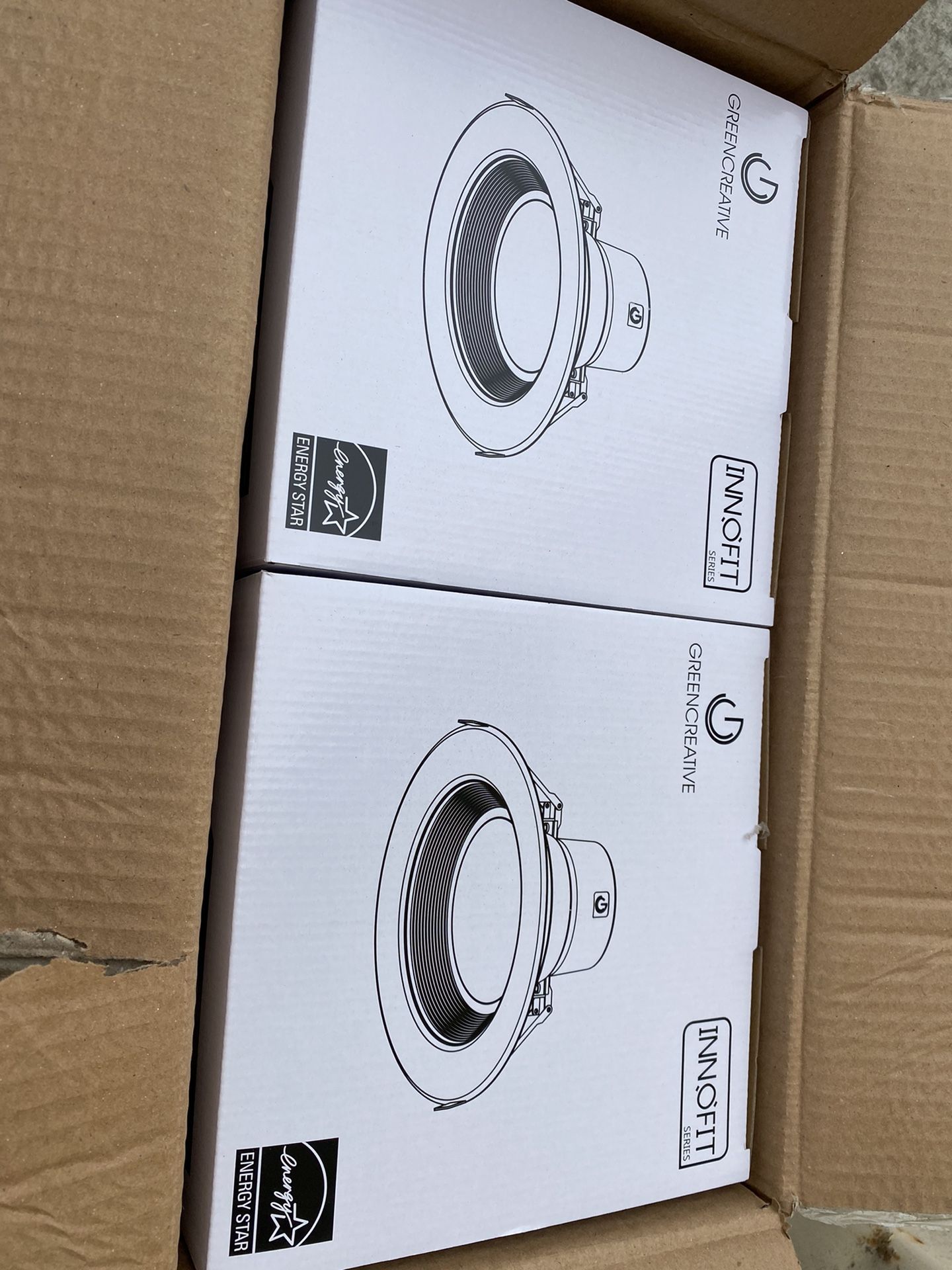 Green Creative 6 pack - Green Creative 57870 8.5W/13.5W/21W 6" Round LED Downlight