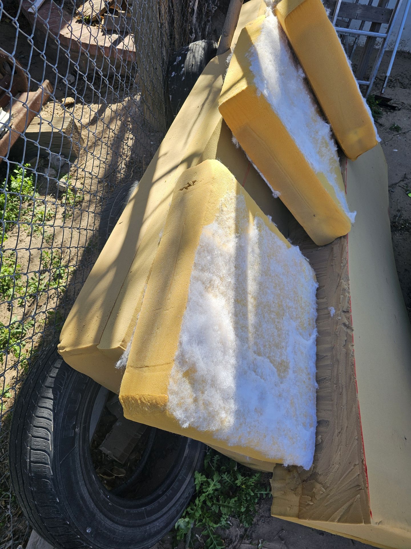 Cushions for roofers Free - but you have to take it all and the couch frame!