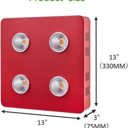 LED 800W Grow Light Fixture Lamp with COB Full Spectrum for Indoor Hydroponic Grow Tent Plant Growing