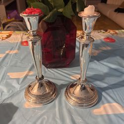 Silver Plated Candle Holders