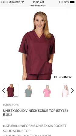 Nurse scrub tops various colors and sizes
