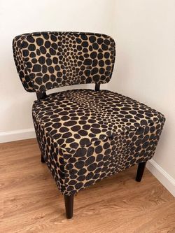 Animal Print Accent Chair – Like New