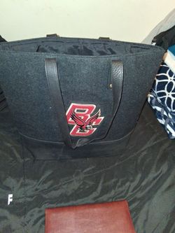 Real leather  black college bag
