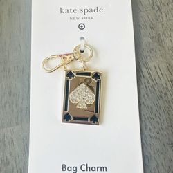 Kate Spade X Target Playing Card And Lucky keychain Bag Charm Fob