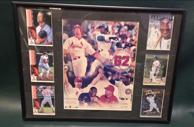 Vintage 1998 MLB Mark McGwire & Sammy Sosa 62 Home Run Limited Edition Framed...