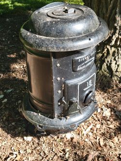 Old wood stove- garden decoration