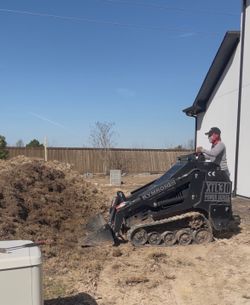 Yard leveling and grading