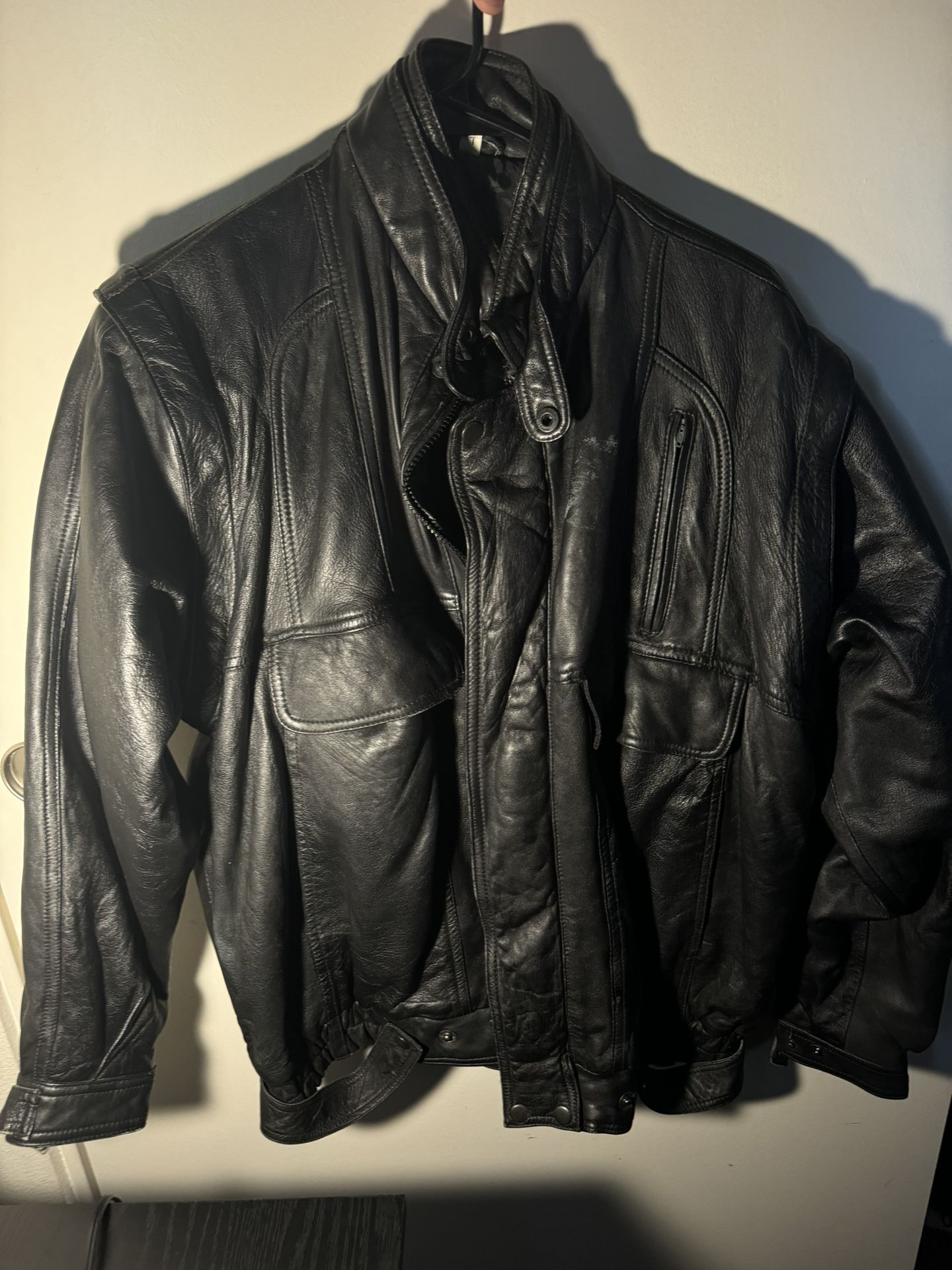 Vintage Leather Jacket Size Large