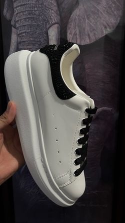 Alexander McQueen Oversized Sneakers White Black Crystal