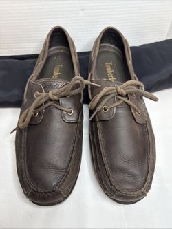 Timberland Men's Boat Shoes Loafers Brown Leather Size 11M Very Good Condition