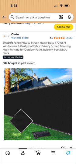 2 Fence privacy screen