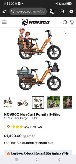 Like new Hovsco fsmily ebike