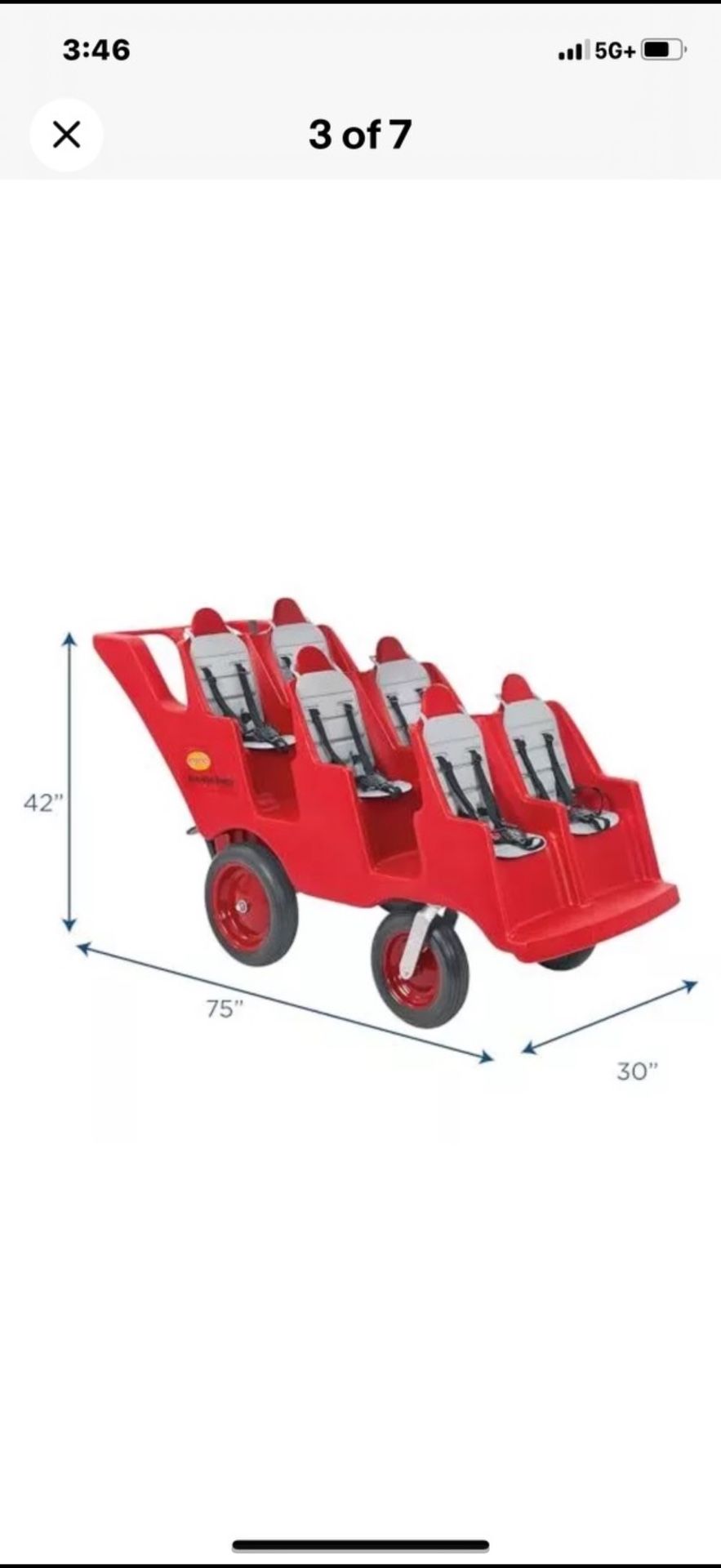 6-Passenger Never Flat "Fat Tire" Bye-Bye Buggy
