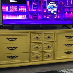 Yellow Credenza - Buffet - TV Stand