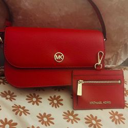 Micheal Kors Cross Body Purse And Card Holder