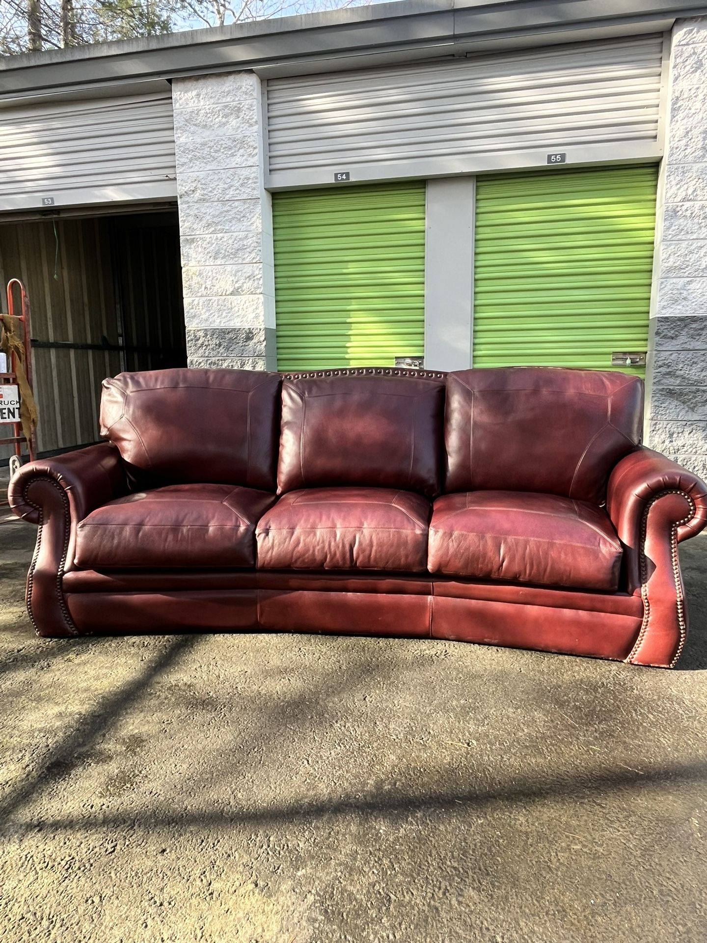 Remington Chesterfield Leather Couch