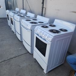 White Electric Coil Range Stove Oven