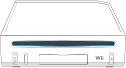 Wii w/ Remote And Cords
